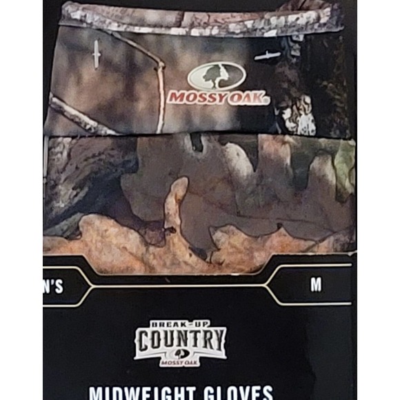 Mossy Oak Break-Up Country Men's Medium Touch-Screen Compatible Midweight Gloves - Picture 3 of 5